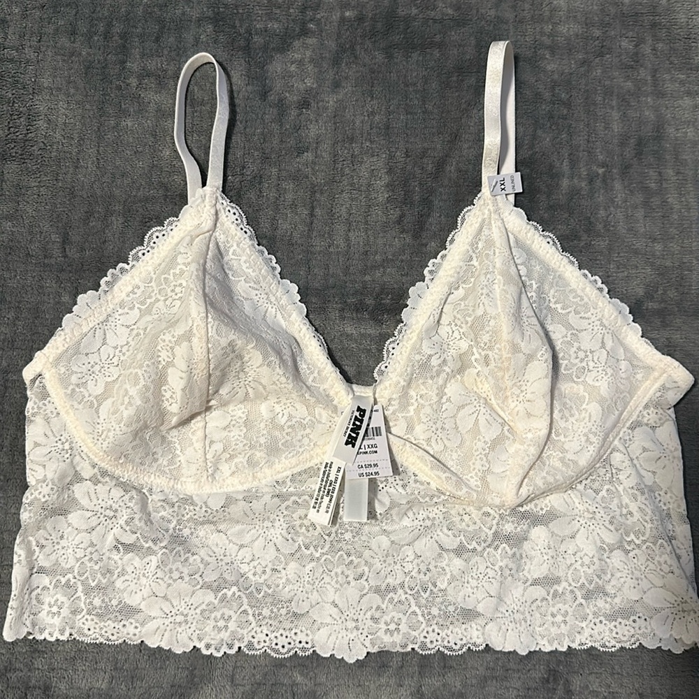 PINK (Victoria’s Secret) White/Cream Bralette